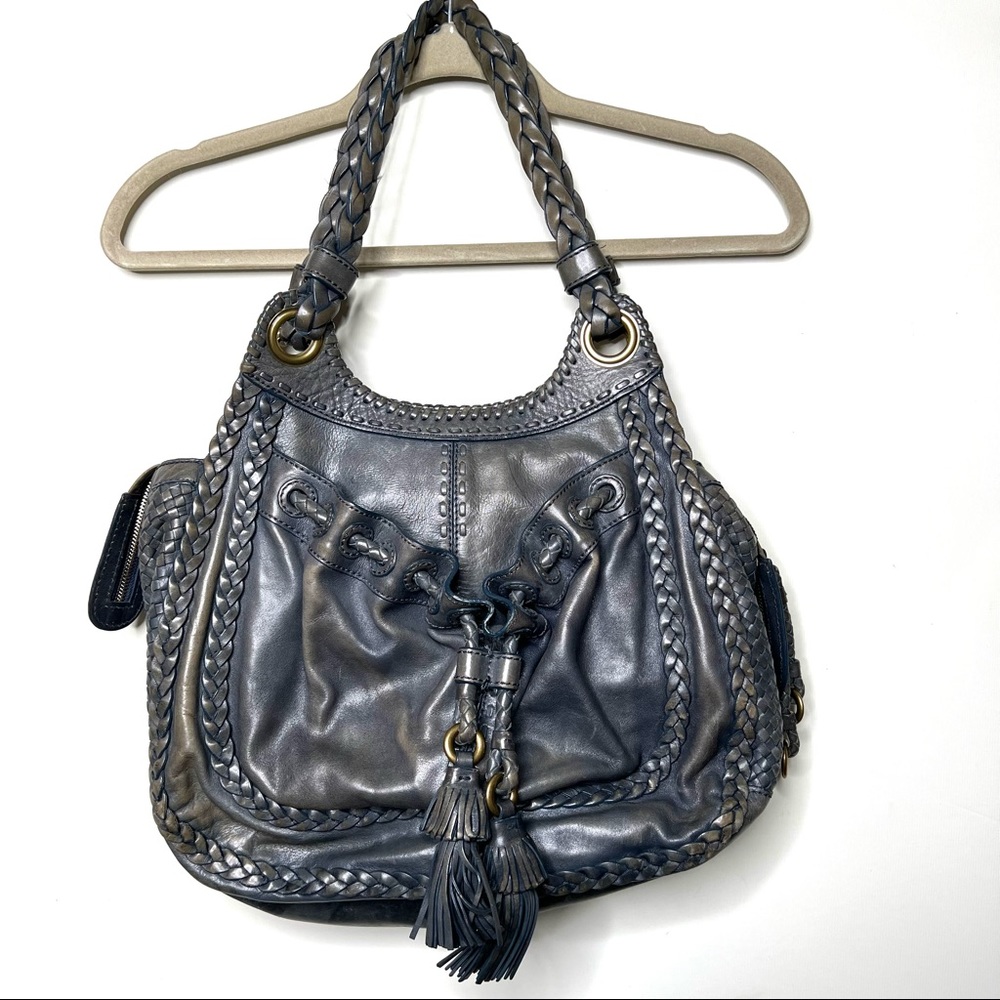 Lockheart Shoulder Bag in faded blue leather